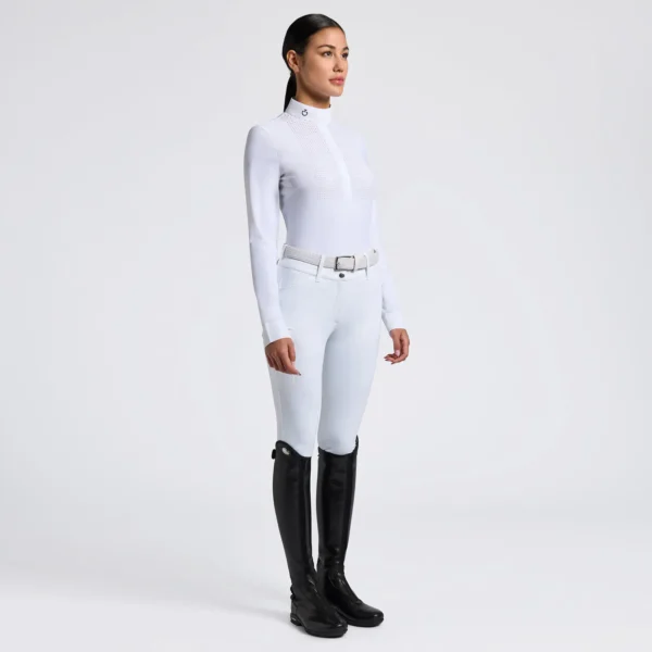 CAMICIA CAVALLERIA TOSCANA DA COMPETIZIONE DA DONNA IN JERSEY TECNICO A BOTTONI