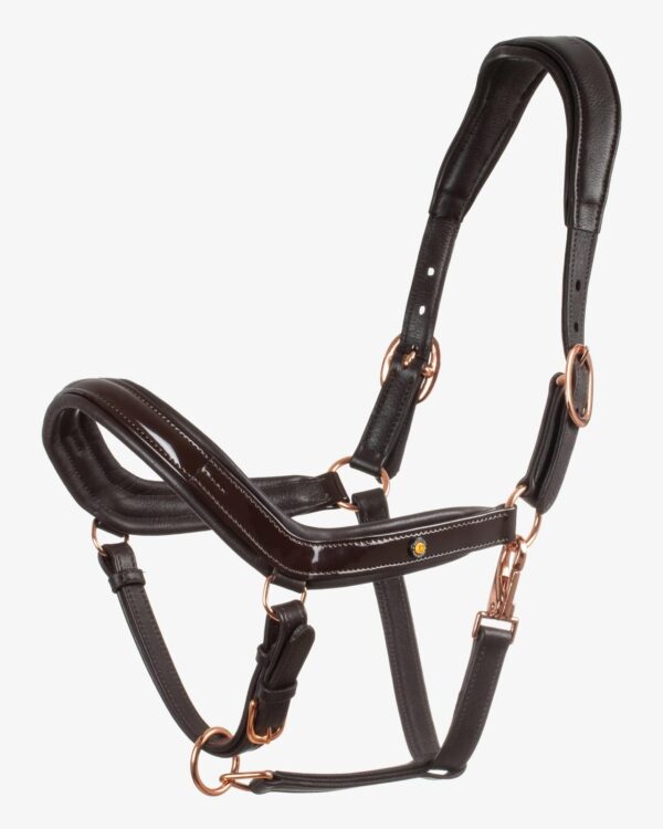 CAVEZZA CUOIO LUCIDO FIBBIE ROSSE GOLD